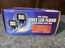 2 Pack - EPAuto 4" 18W 1260lm Cree LED Light Bar Flood Beam Waterproof Offraod