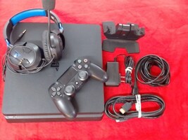 Sony Cuh-2215b Playstation 4 1tb Slim (Black) W/ Wireless Controller & Headset