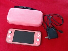 Nintendo Switch Lite - Pink in Pink Zipper Case Includes Charging Cord HDH-001